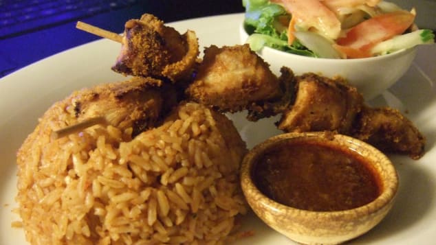 Jollof rice and egusi soup, Nigeria