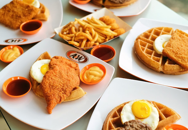 BREAKFAST WAFFLES & POTATO CHEESE BALLS at A&W